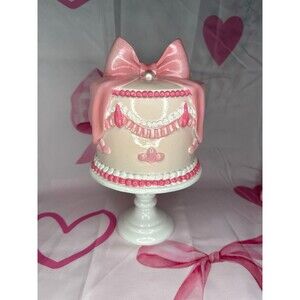 Cupcakes and Cashmere Pink and White Decorative Cake with Bow